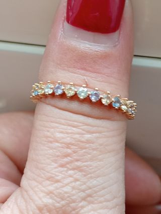 PRECIOSO ANILLO DE PLATA SOBRE ORO