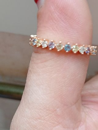 PRECIOSO ANILLO DE PLATA SOBRE ORO