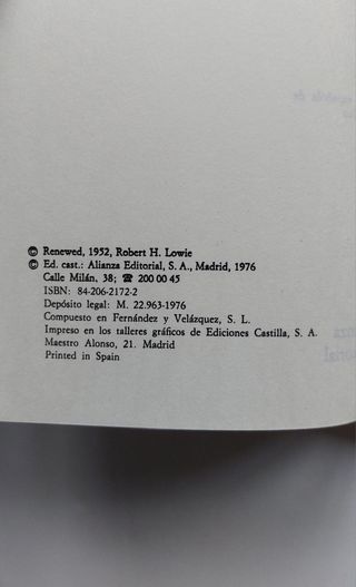 Religiones primitivas de Robert H Lowie