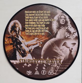 Vinile 33 giri da parete omaggio ai Led Zeppelin
