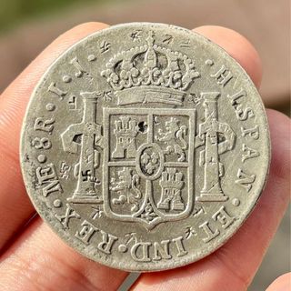 Moneda PLATA 8 Reales 1795 LIMA. CARLOS IV
