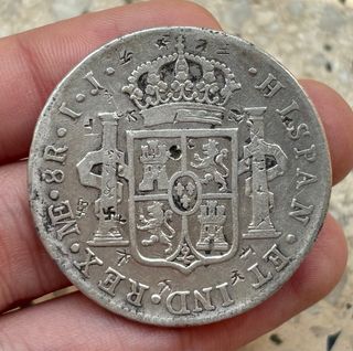 Moneda PLATA 8 Reales 1795 LIMA. CARLOS IV