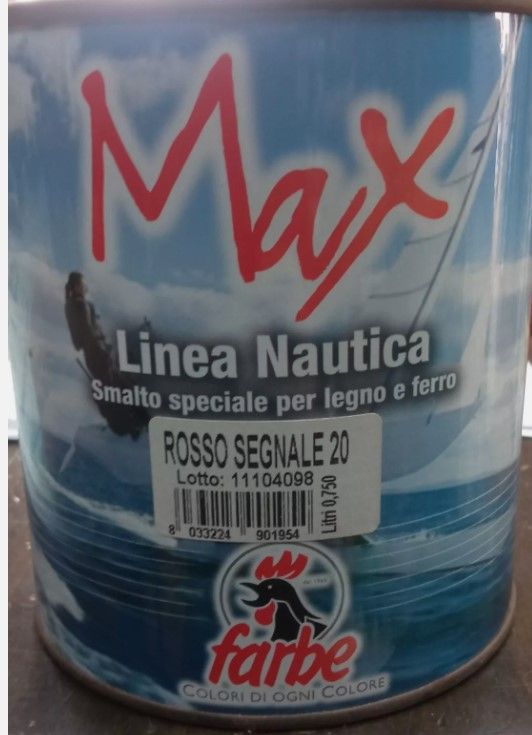 smalto per imbarcazioni 750 ml. rosso