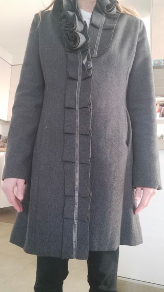 Cappottino in lana grigio scuro