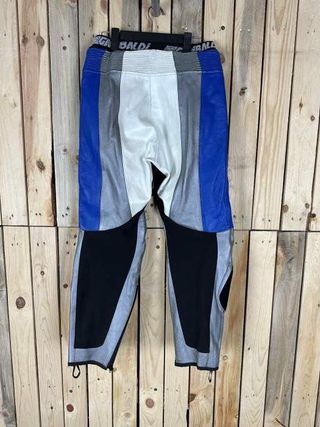 PANTALON T-S DE MOTO GARIBALDI BLANCO/AZUL