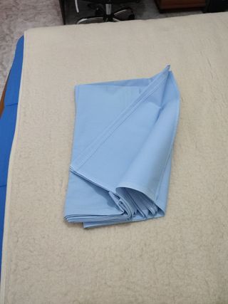 Juego de sábanas bordadas vintage azules