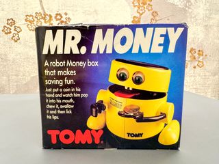 Mr. Money Tomy Giocattolo Vintage Salvadanaio 1987