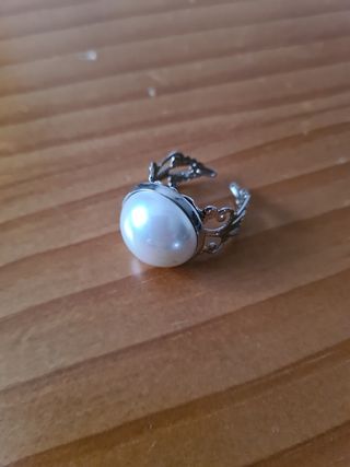Anillo ajustable con perla