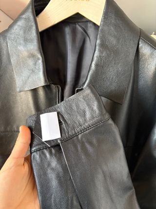 Cazadora piel 100 chaqueta de piel con crema