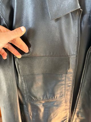 Cazadora piel 100 chaqueta de piel con crema