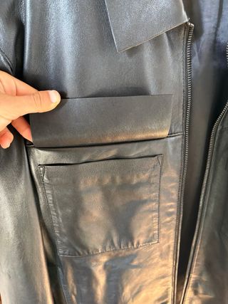 Cazadora piel 100 chaqueta de piel con crema