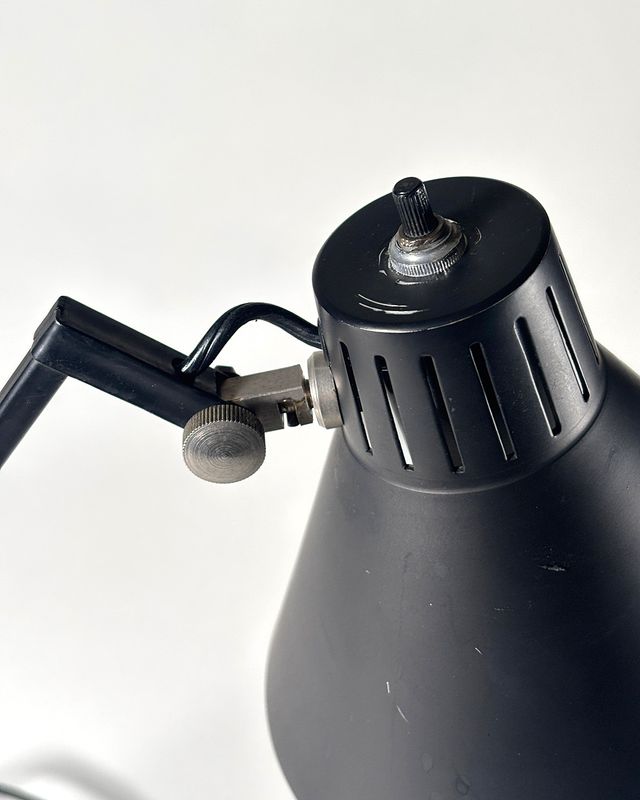 Lampada da tavolo anni 60 tecnolampada nera