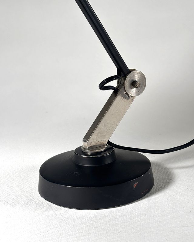 Lampada da tavolo anni 60 tecnolampada nera