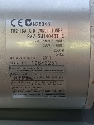 Despiece Toshiba RAV-SP1404AT8-E