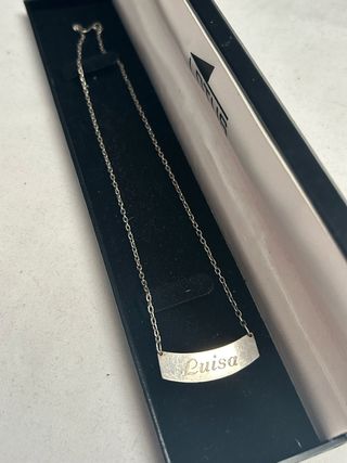 Collar con colgante nombre Luisa de plata