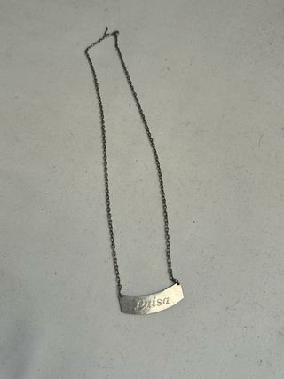 Collar con colgante nombre Luisa de plata