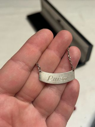 Collar con colgante nombre Luisa de plata