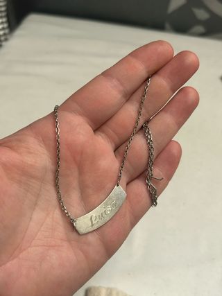 Collar con colgante nombre Luisa de plata
