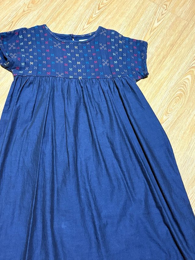 Vestido niña manga corta azul marino Zippy