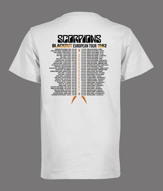 SCORPIONS Blackout Tour 1982 / Camiseta Rock sizeM