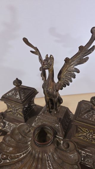 TINTERO DE HIERRO ART DECO