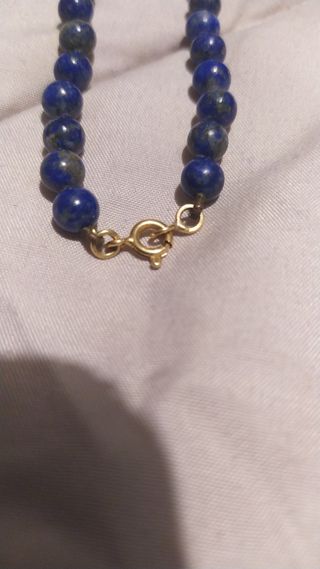 Collana lapislazzuli con fermaglio oro 750 18k vin