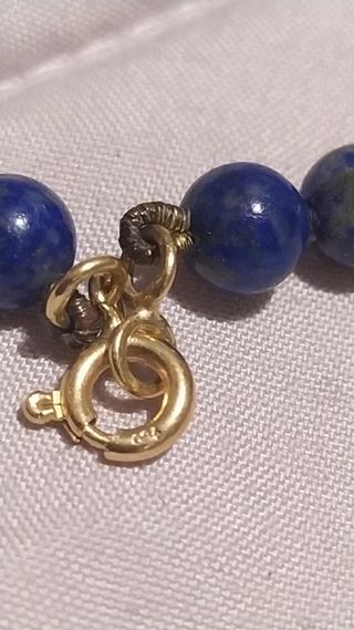 Collana lapislazzuli con fermaglio oro 750 18k vin