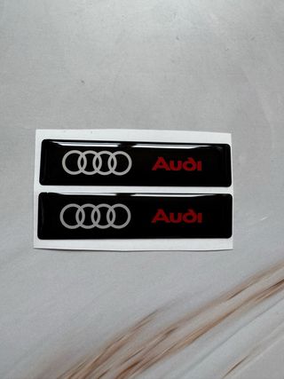 2 PEGATINAS EMBLEMA GEL 3D LOGO AUDI A3 A4 S3 RS3