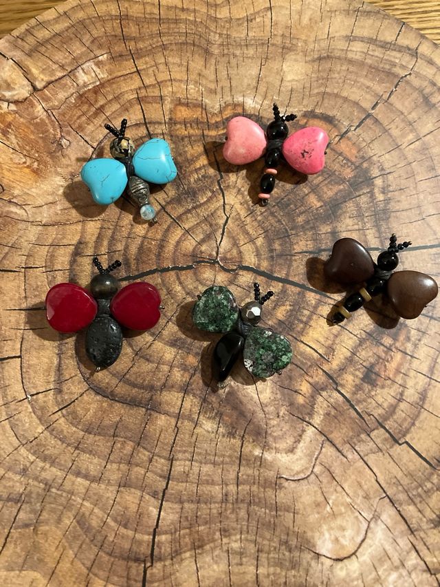 5 broches semipreciosas