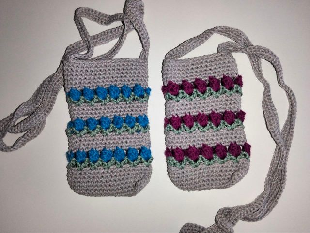 Bolsa de crochet para móvil