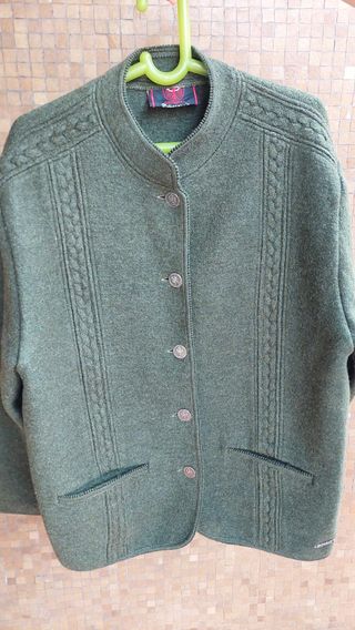Chaqueta Mujer Vintage Jahreszeit Loden verde