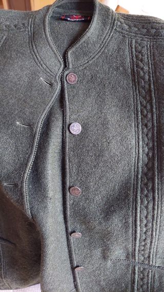 Chaqueta Mujer Vintage Jahreszeit Loden verde