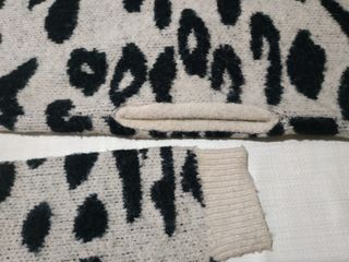 Chaqueta punto beige y negra