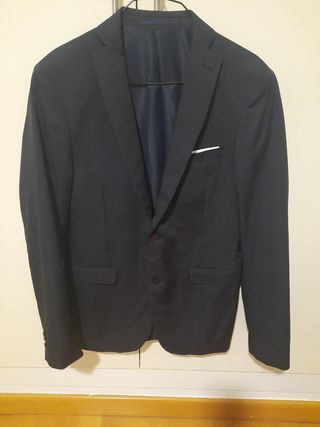 Americana hombre azul raya diplomática 