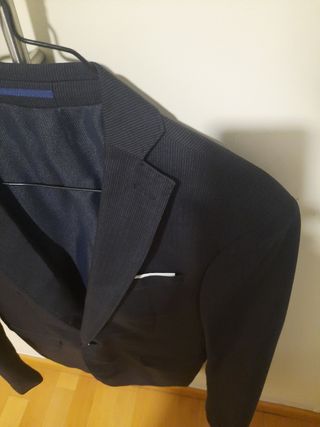 Americana hombre azul raya diplomática 