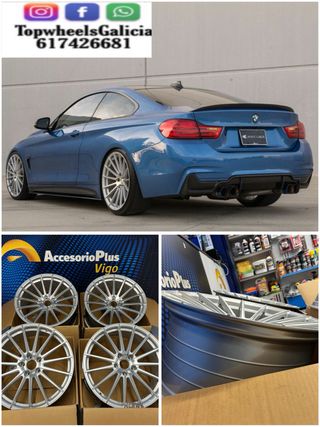 Pack llantas concavas 9y10x20 5x120 plata