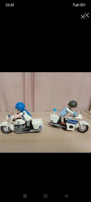 Oferta 2 Motos de Playmobil de policia