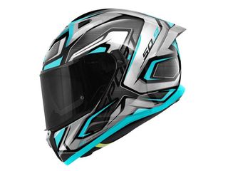 Casco givi 50.9 integral atomic titanio turquesa