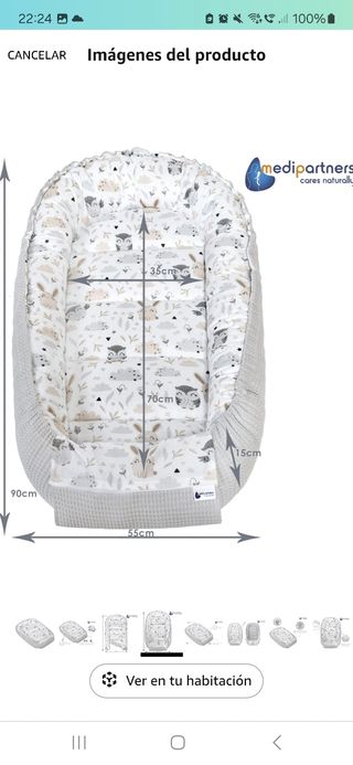 Nido de bebé y cuna de viaje