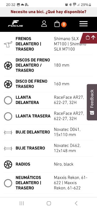 Bicicleta focus  raven 8.8
