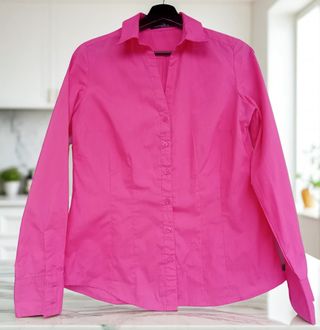 Camisa manga larga rosa fucsia Talla M 38