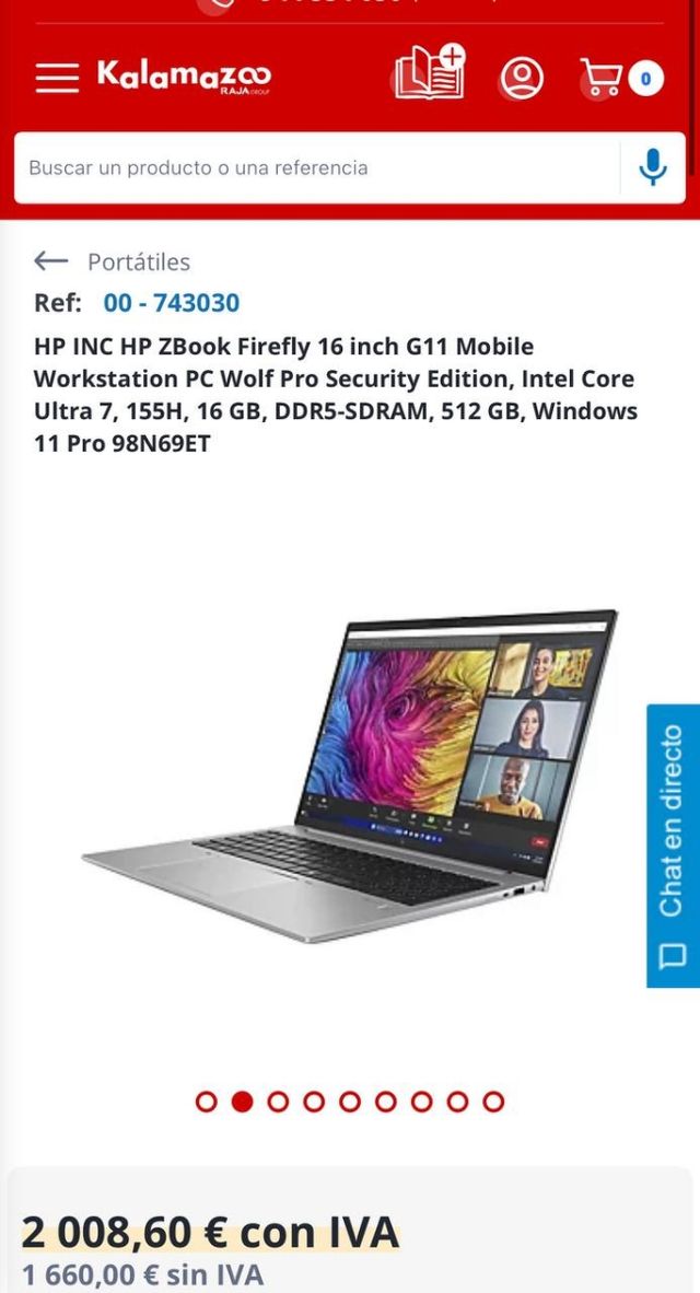 Computador portátil HP ZBook Firefly 16 G11 ultra 7 FHD Novo