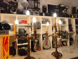 Candelabros mesa antiguas años 30s 40s