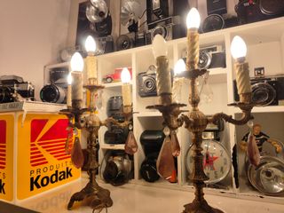 Candelabros mesa antiguas años 30s 40s