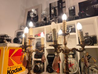 Candelabros mesa antiguas años 30s 40s