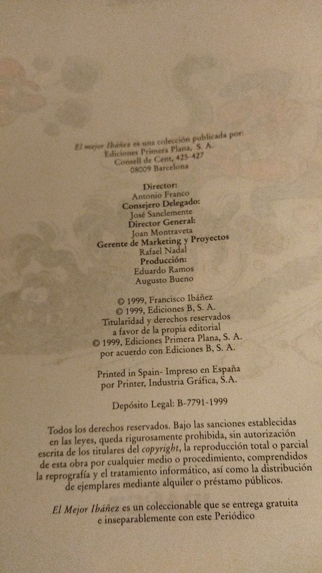 Comics de la colección El mejor Ibañez