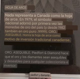 Moneda de oro 9999 y diamante
