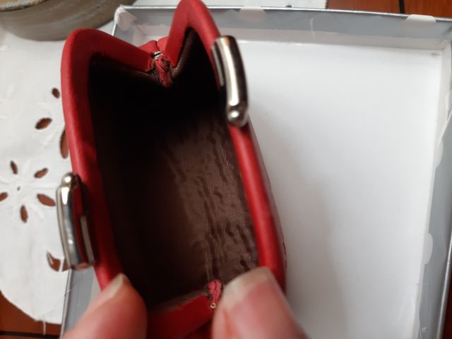 Porta moedas em pele