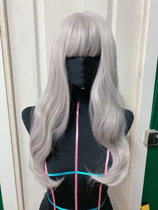 Peluca gris Halloween carnaval 