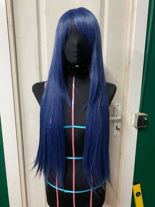 Peluca azul Halloween carnaval 